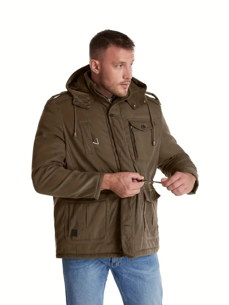 Drune | HerrenWinterjacke mit Kapuze und Taschen