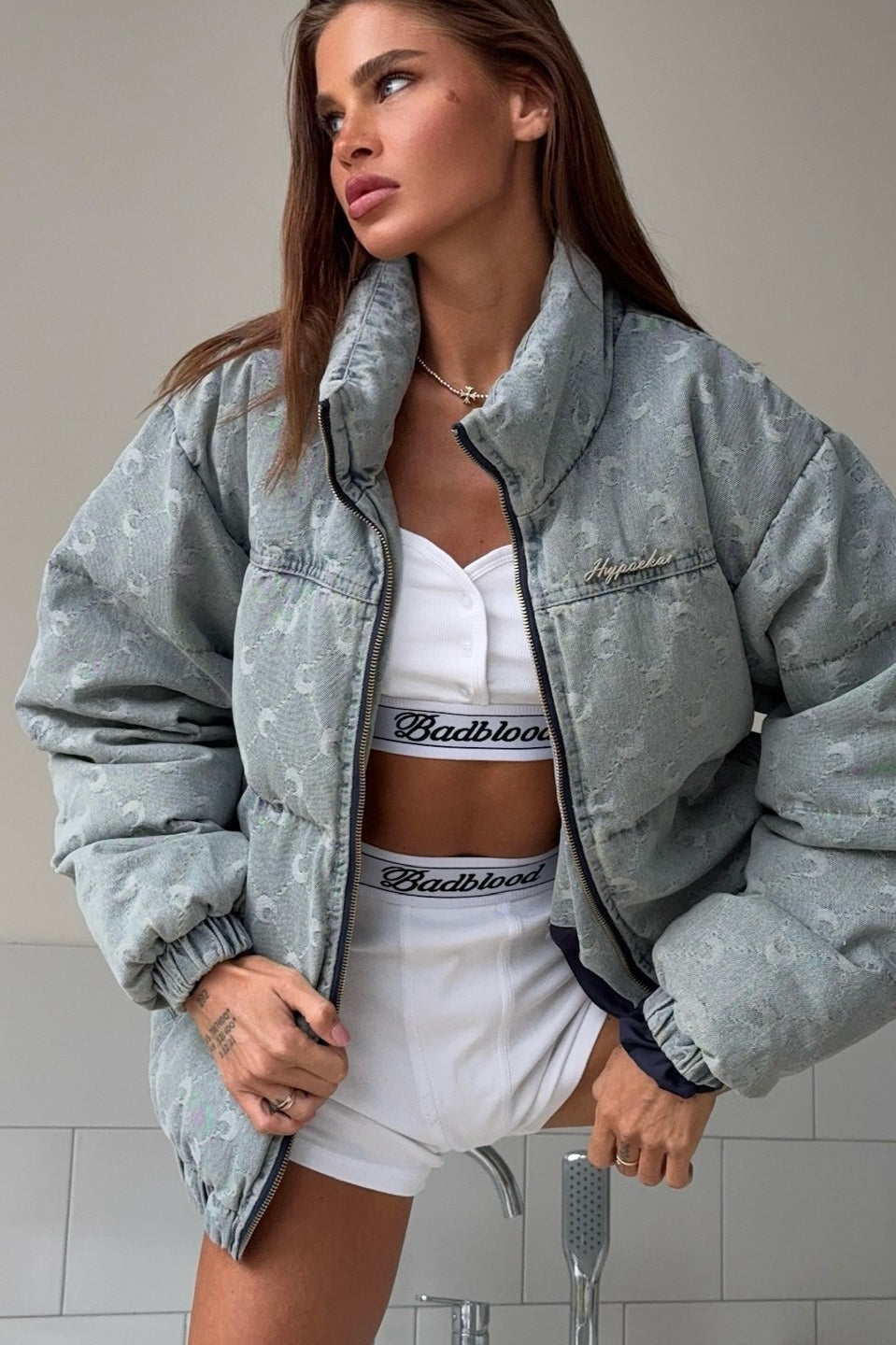Drune | Gewaschene Mond Pufferjacke