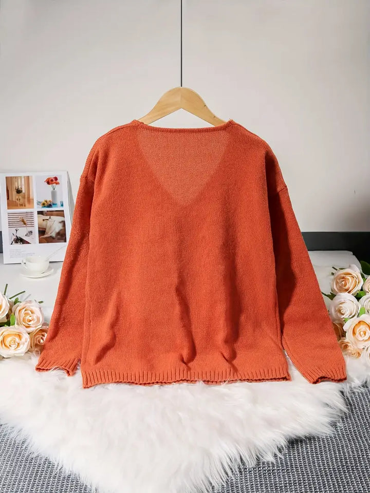 Drune | V-Ausschnitt Pullover Mit Feiner Struktur