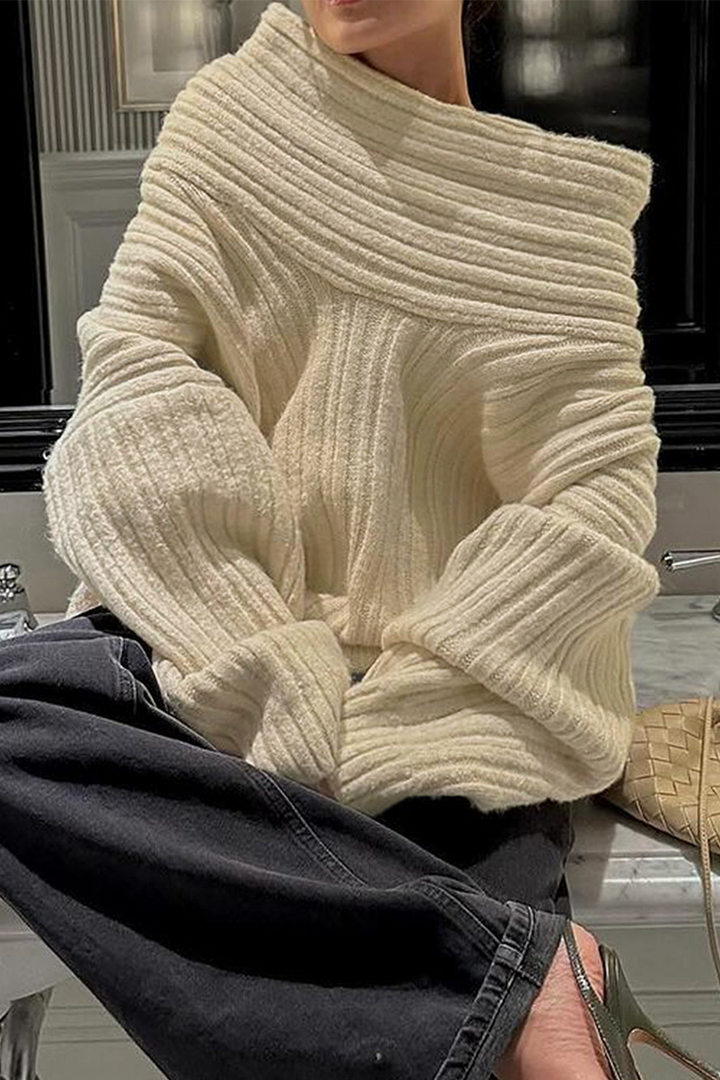 Drune | chunkiger, gestrickter Wintersweatshirt
