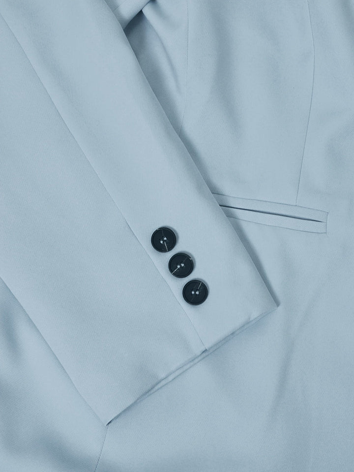 Drune | Blazer Mit Knopfdetails Und Hosen Outfit Set Für Damen - Für formelle Anlässe