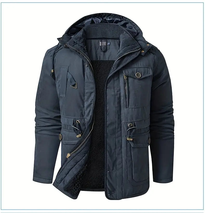 Drune | HerrenWinterjacke mit Kapuze und Taschen