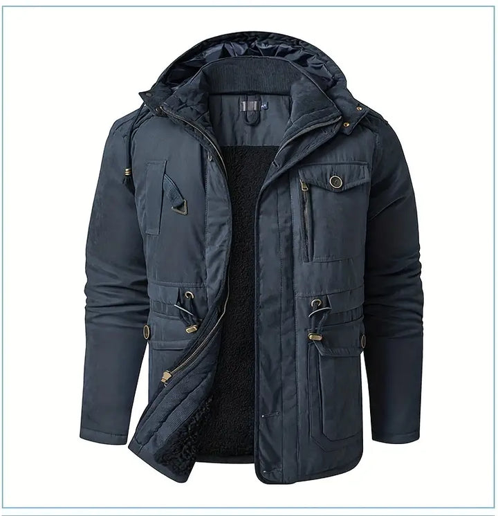 Drune | HerrenWinterjacke mit Kapuze und Taschen