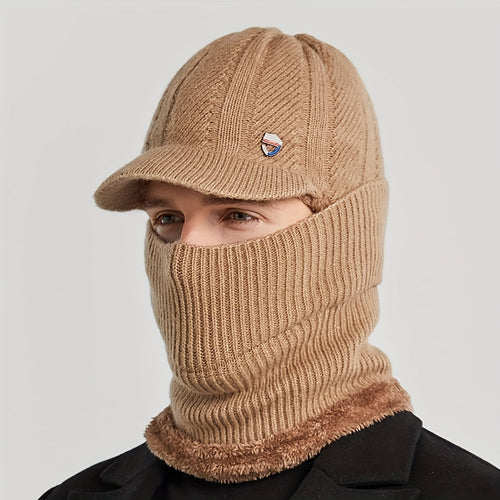 Drune | Casual Winter Vielseitige Strick-Balaclava und Nackenwärmer Set für Unisex