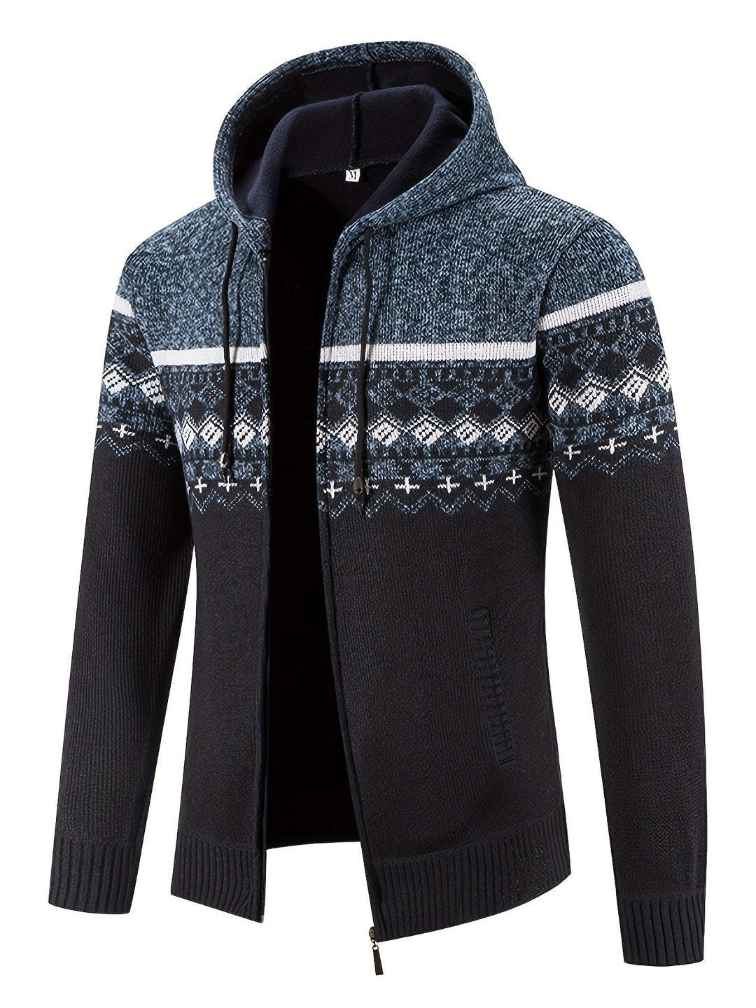 Drune | Gemusterter Hoodie Baumwolle und Polyester Warm und Stilvoll