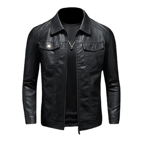 Drune | Herren-Lederjacke im Vintage-Stil