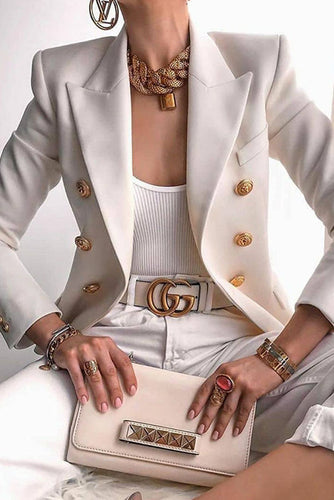 Drune | Blazer Doppelreihiger Blazer mit Goldenen Knöpfen