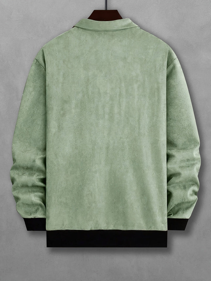 Drune |  Einfarbige Warme Fleece Bedruckte Winterjacke Für Herren - Ideal für Winter