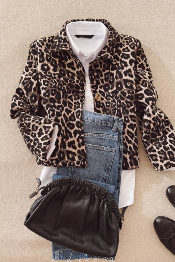 Drune | Gekürzte Leopardenjacke