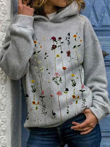Drune | Stil sweatshirt mit Blumenmuster