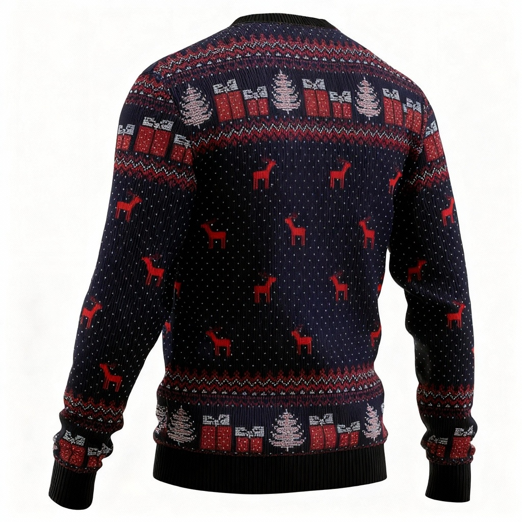 Drune | Santa Claus Druck - Feiertagsikonographie Hässlicher Pullover