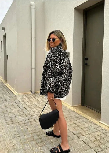 Drune | Leoparden Bomberjacke