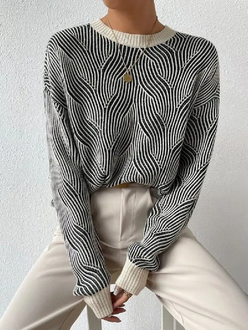 Drune | Entspannter Pullover mit abstraktem Muster