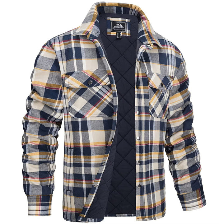 Drune | Herren Holzfällerjacke im karierten Design