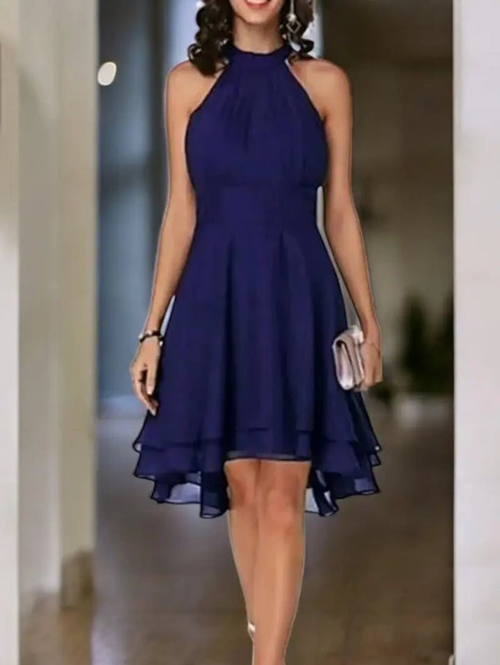 Drune | Elegante Ärmelloses Chiffon Kleid