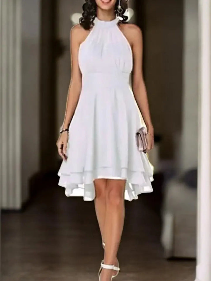 Drune | Elegante Ärmelloses Chiffon Kleid