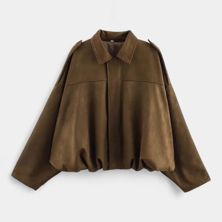 Drune | Modehaus - Damenjacke im Militärstil aus Wildlederimitat
