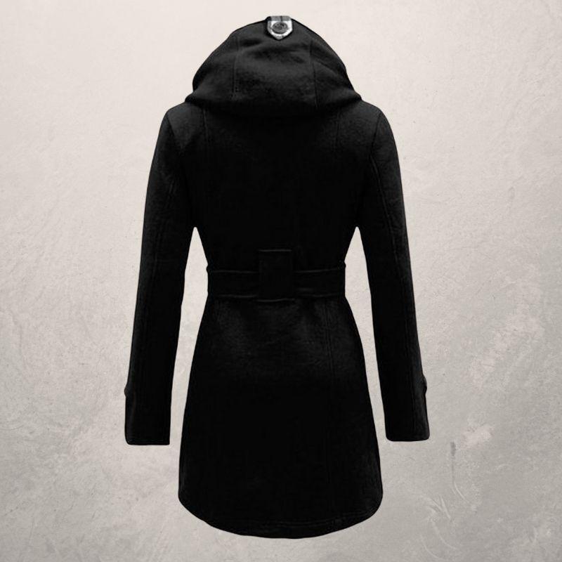 Drune | Trenchcoat Doppelreiher Kapuze Taillengürtel Klassischer Schnitt