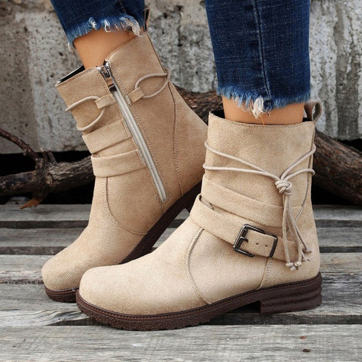 Drune | Casual Damenstiefel mit Schnalle