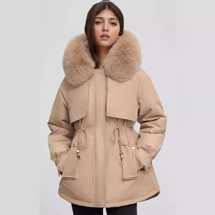 Drune | Damen Winter Kunstpelzkragen Mantel