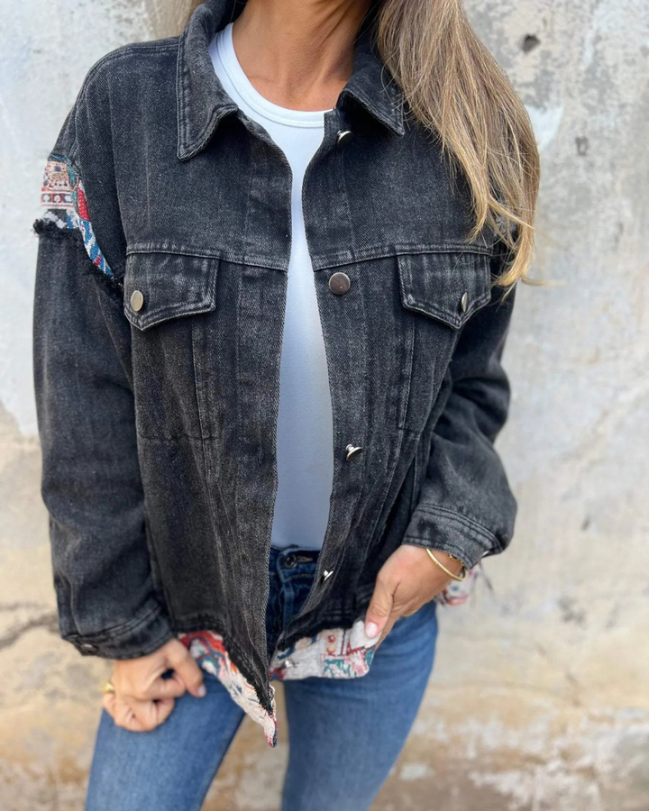 Drune | Denim Patchwork Casual Jacke