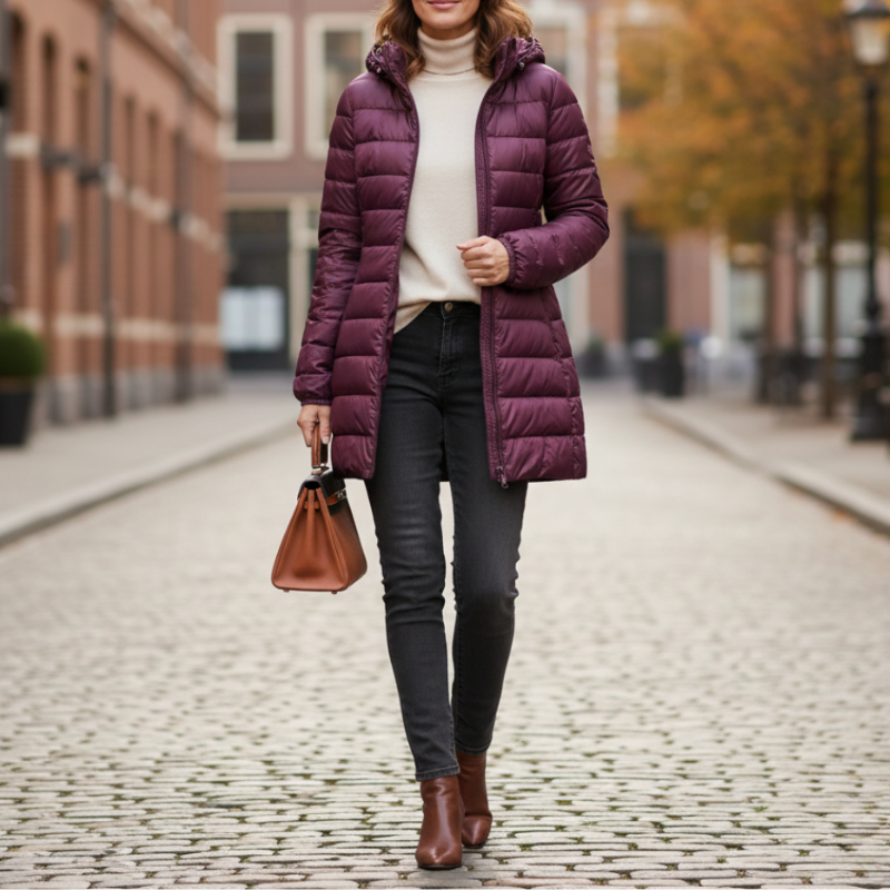 Drune | Pufferjacke - Daunenjacke Leicht Packbar - Abnehmbare Kapuze