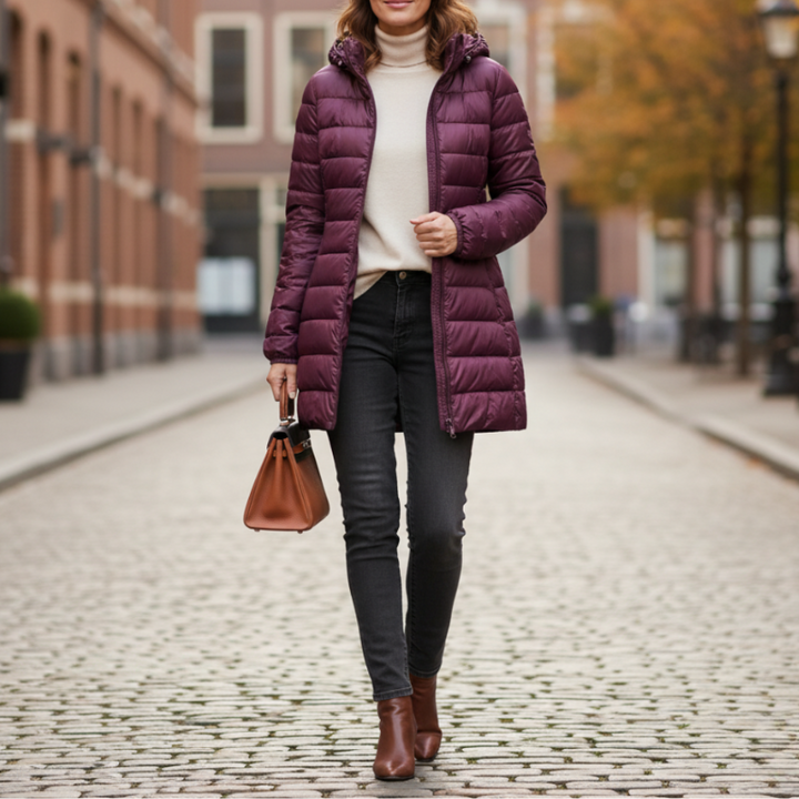 Drune | Pufferjacke - Daunenjacke Leicht Packbar - Abnehmbare Kapuze