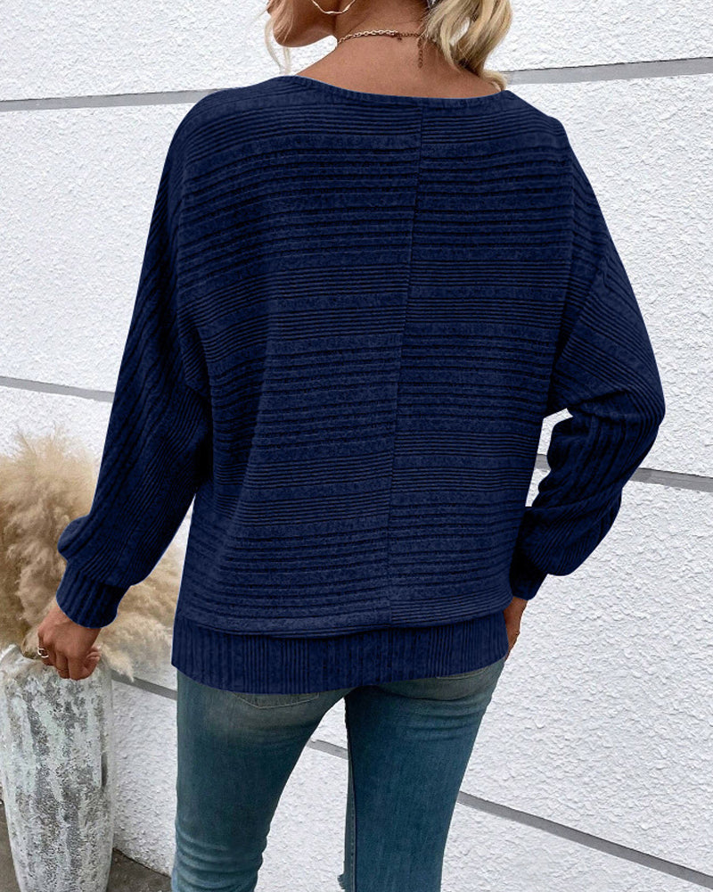 Drune | Langarmshirt mit Rundhals und Streifen
