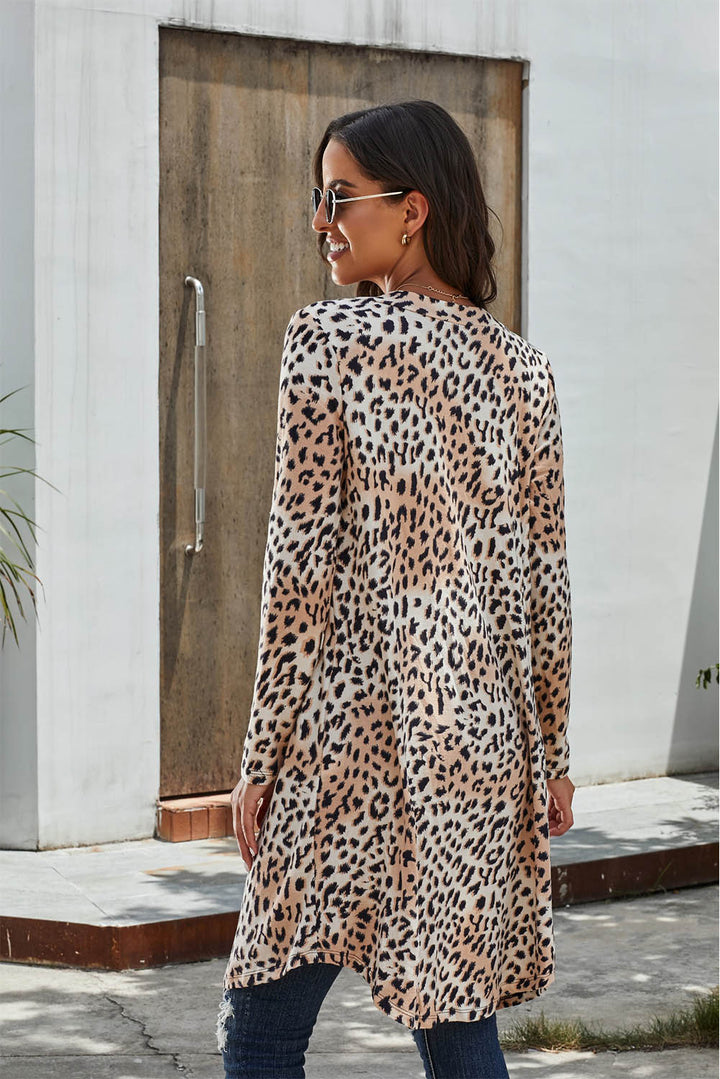 Drune | Bedruckter Offene Front Langarm Cardigan