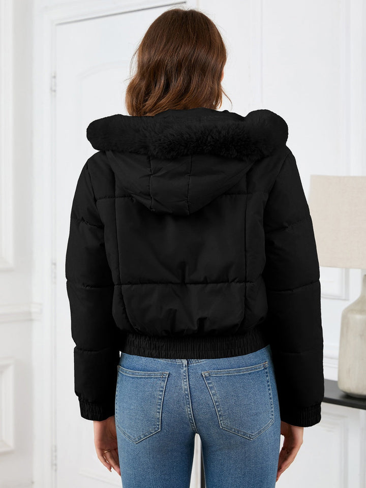 Drune | Cozy padded winter jacket with fur hood and pockets