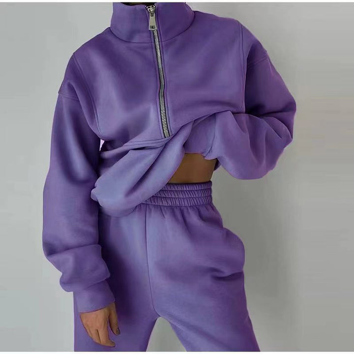 Drune | teiliges sportliches Set - trendige Damen Sweatjacke mit Jogginghose