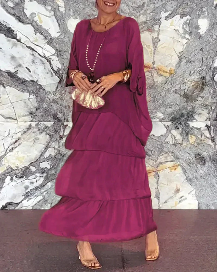 Drune | Elegantes Maxikleid mit Tiefem Ausschnitt