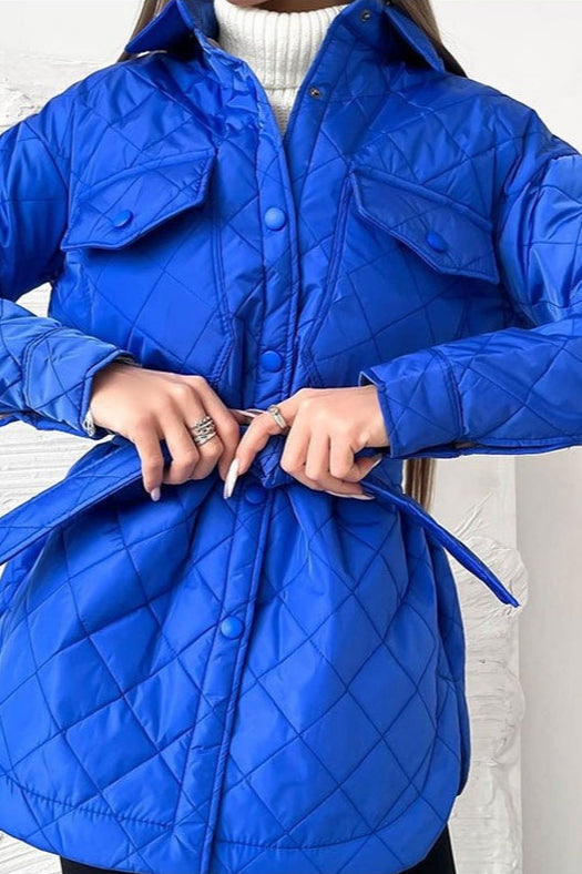 Drune | Lang geschnittene diamantgesteppt Pufferjacke
