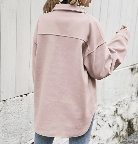 Drune | Einfaches Jackett mit Knöpfen für Frauen - dicke, solide Jacke - Frühlingsjacke