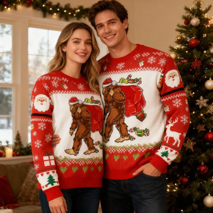 Drune | Gorilla-Muster Hässlicher Pullover - Unisex Weihnachtsfeier-Essential