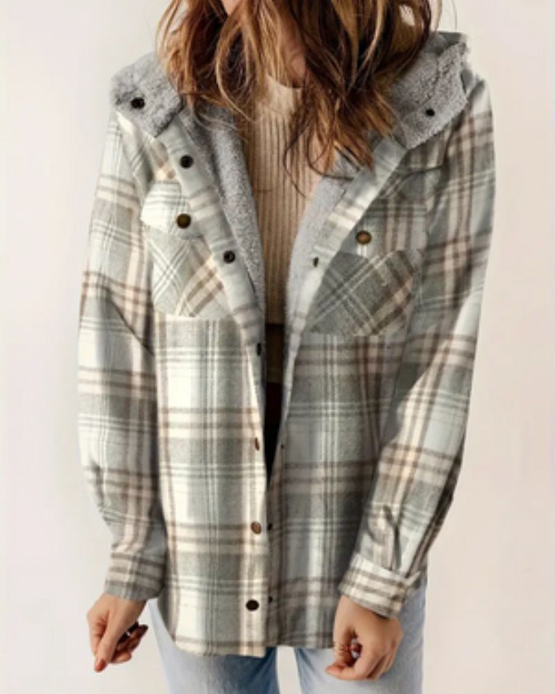 Drune | Kariertes Jacket mit Sherpa Futter