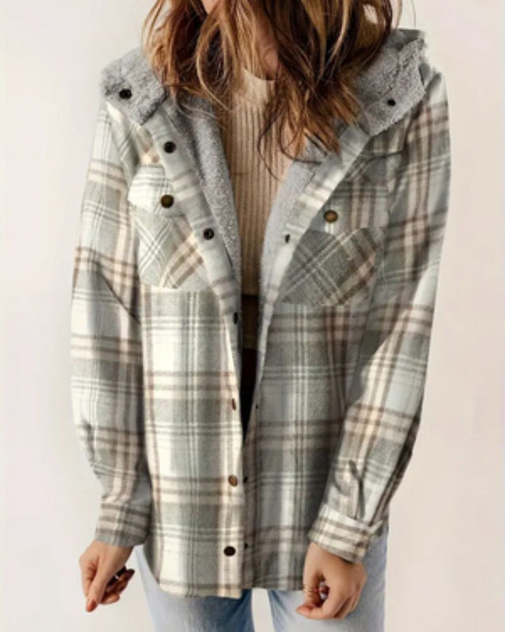 Drune | Kariertes Jacket mit Sherpa Futter