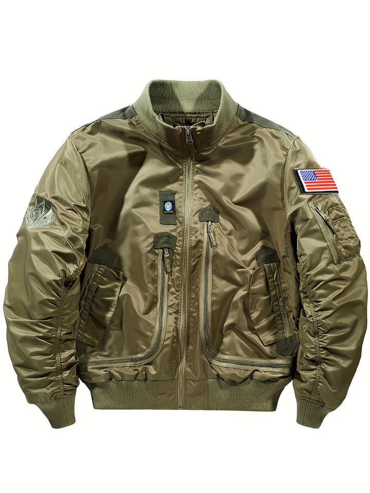 Drune | Bomber Taktische Outdoorjacke Mit Stehkragen Für Herren - Perfekt für Outdoor-Aktivitäten