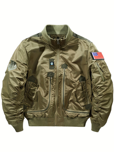 Drune | taktische Bomberjacke mit hohem Kragen für Herren - Perfekt für Outdoor-Aktivitäten