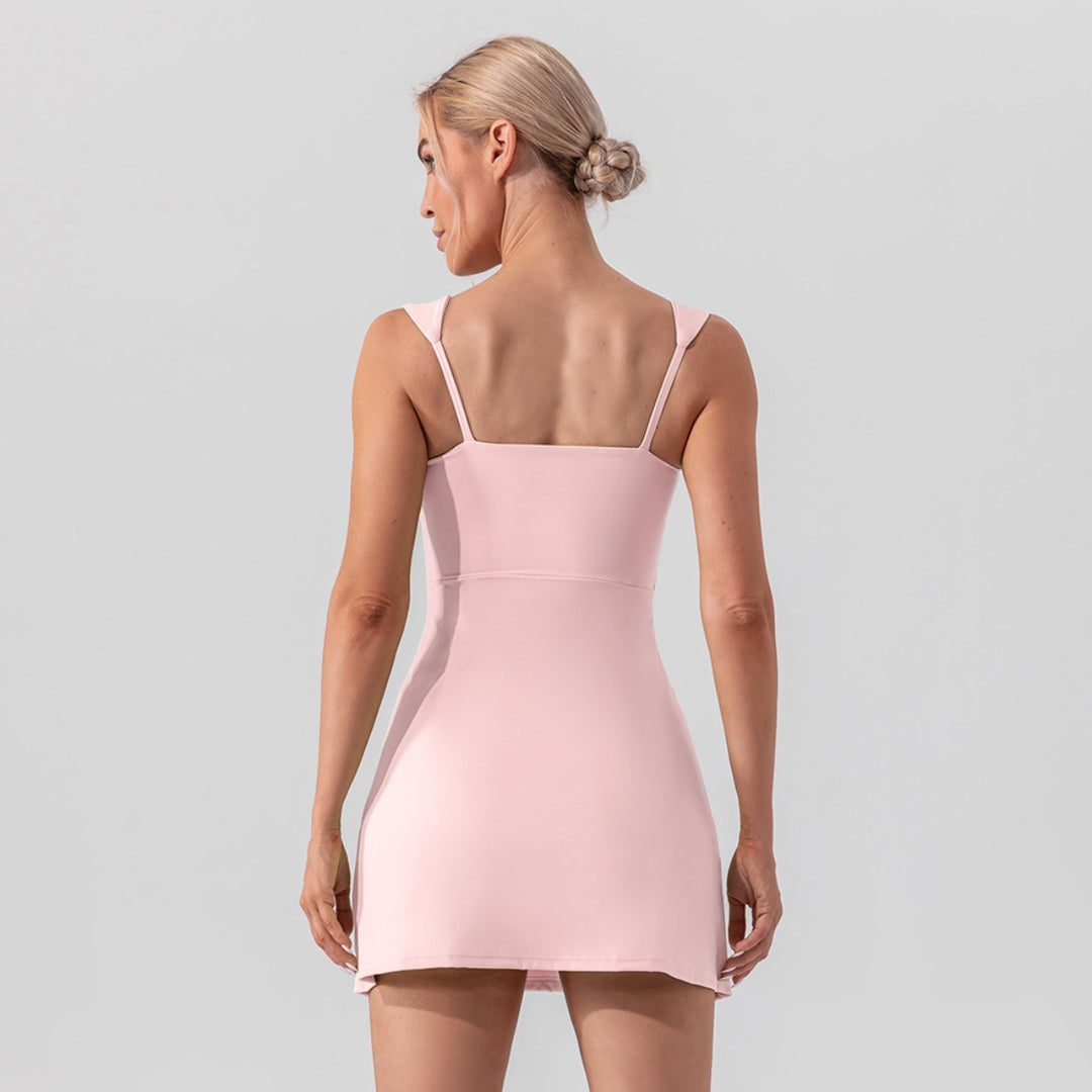 Drune | Hosenträger einfarbig Yoga Tennisrock leichtes Sportkleid