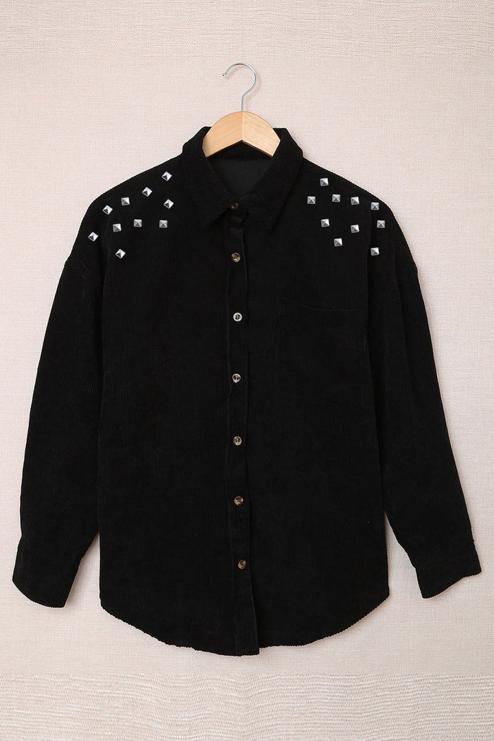 Drune | Cordura-hemdjacke mit Nieten Baumwollmischung Trendy und Modern