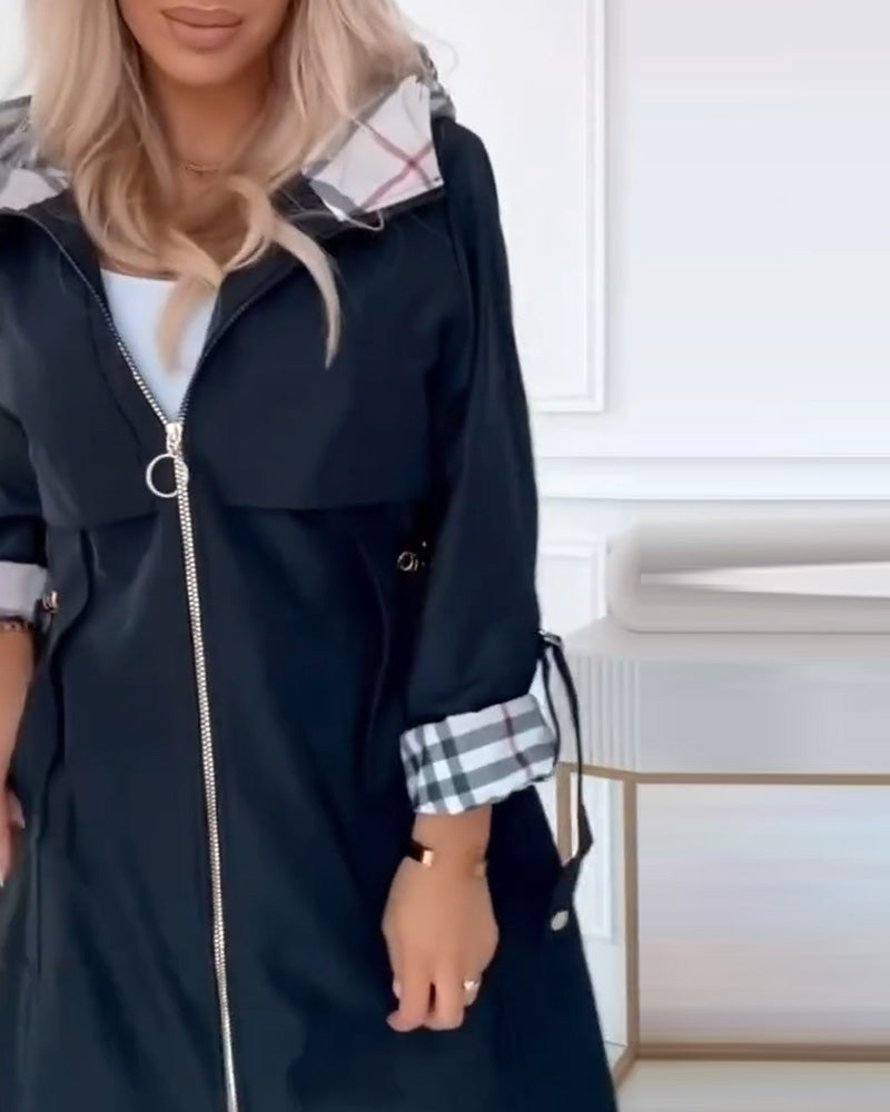 Drune | Trenchcoat mit Kapuzen Merkmal