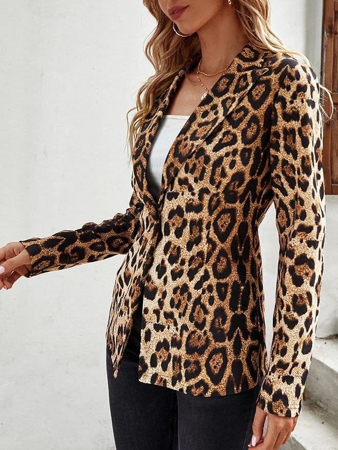 Drune | Damenblazer Leopard