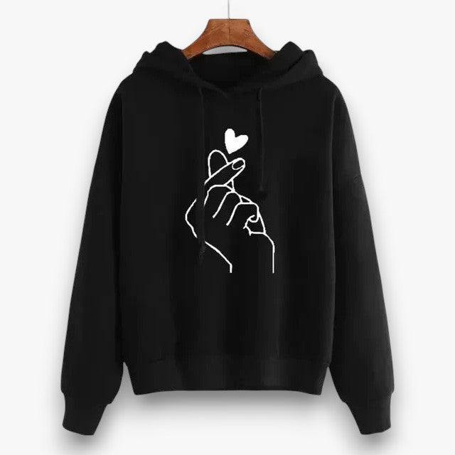 Drune | Casual Hoodie mit Grafischem Druck Baumwollmischung Weich und Komfortabel