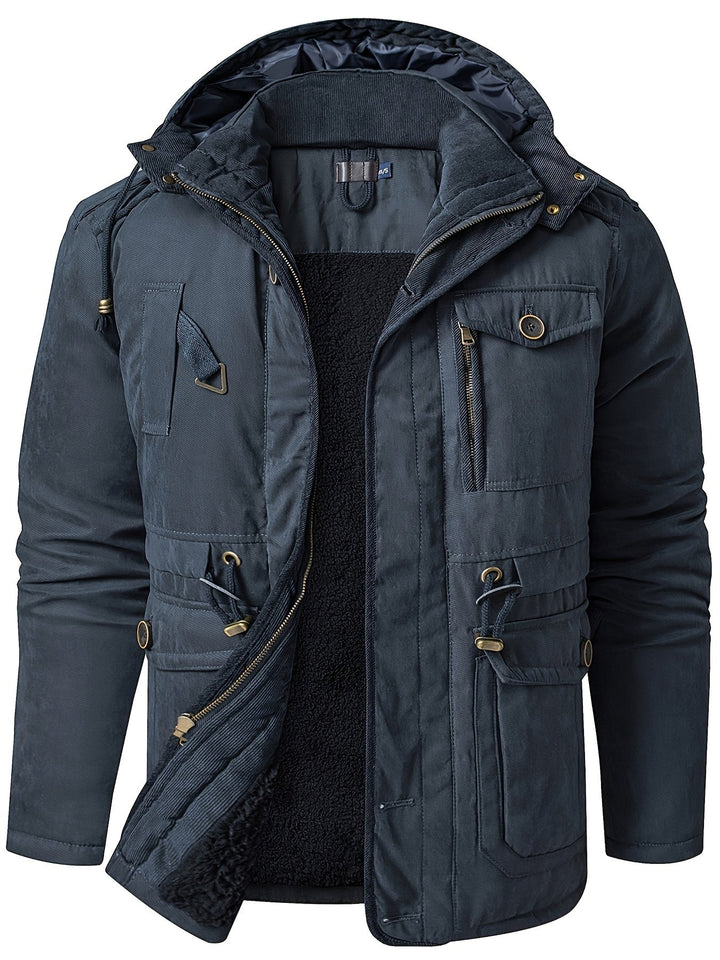 Drune | Casual aus Baumwolle Stil Cargo Winterjacken mit Taschen für Männer - Perfekt für Aktivitäten im Freien