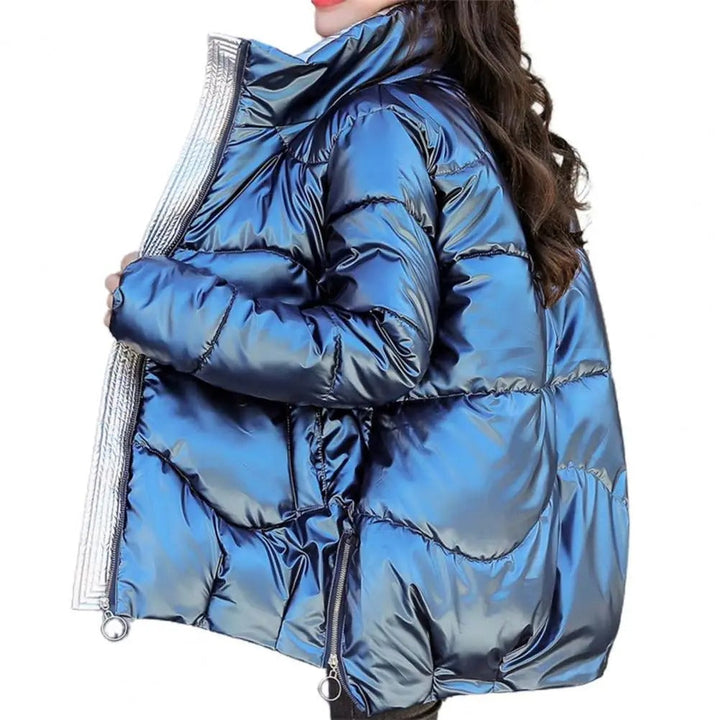 Drune | Steppjacke Gequiltet Und Leicht Hoher Kragen Glänzende Oberfläche Warm Und Bequem
