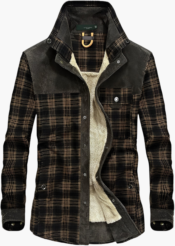 Drune | Outdoor Flanelljacke im Holzfäller-Stil mit Fleece - Freizeit- und Arbeitsjacke