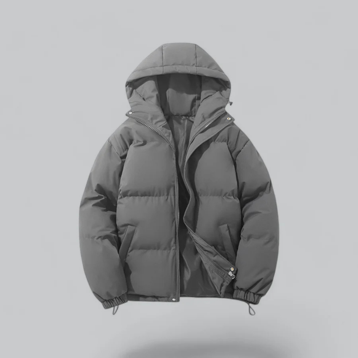 Drune | Kurze Kapuzenjacke Reißverschluss Besonderer Winter