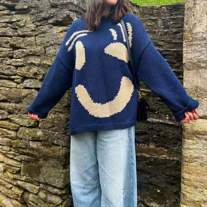 Drune | übergroßer Strickpullover aus Baumwolle