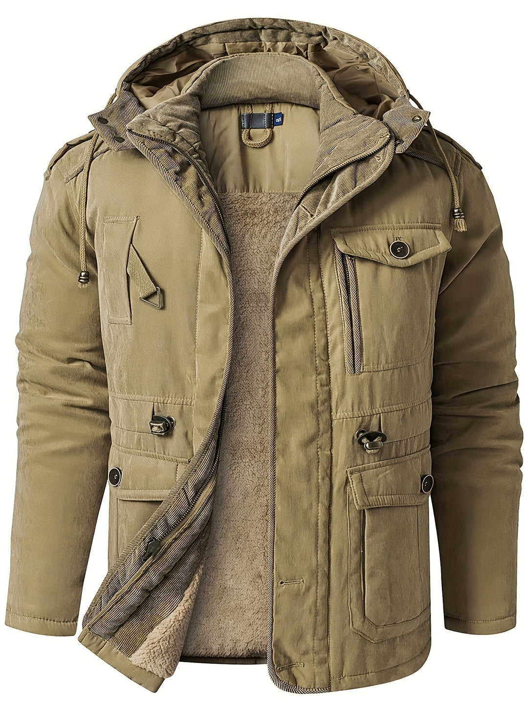 Drune | Casual aus Baumwolle Stil Cargo Winterjacken mit Taschen für Männer - Perfekt für Aktivitäten im Freien